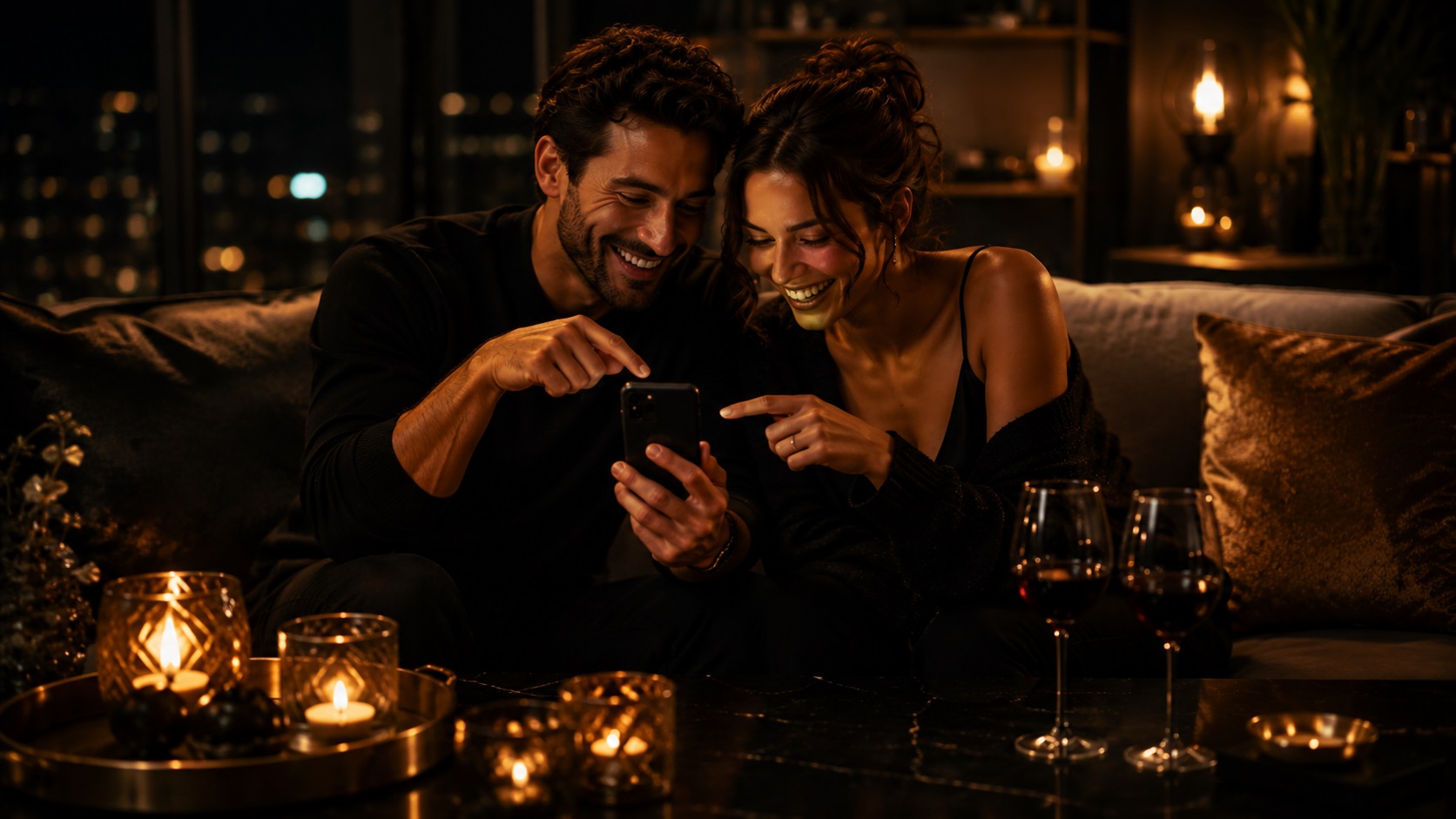 Pareja abrazada, inspiración visual de la marca