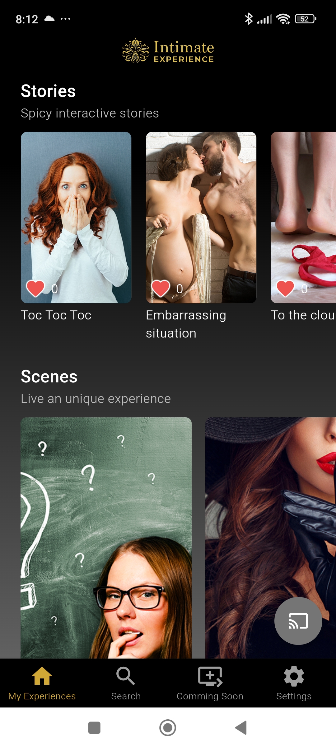 Pantalla de detalle de experiencia